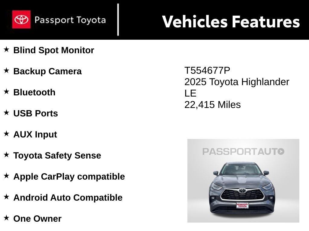 2025 Toyota Highlander LE
