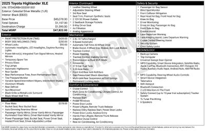 2025 Toyota Highlander XLE