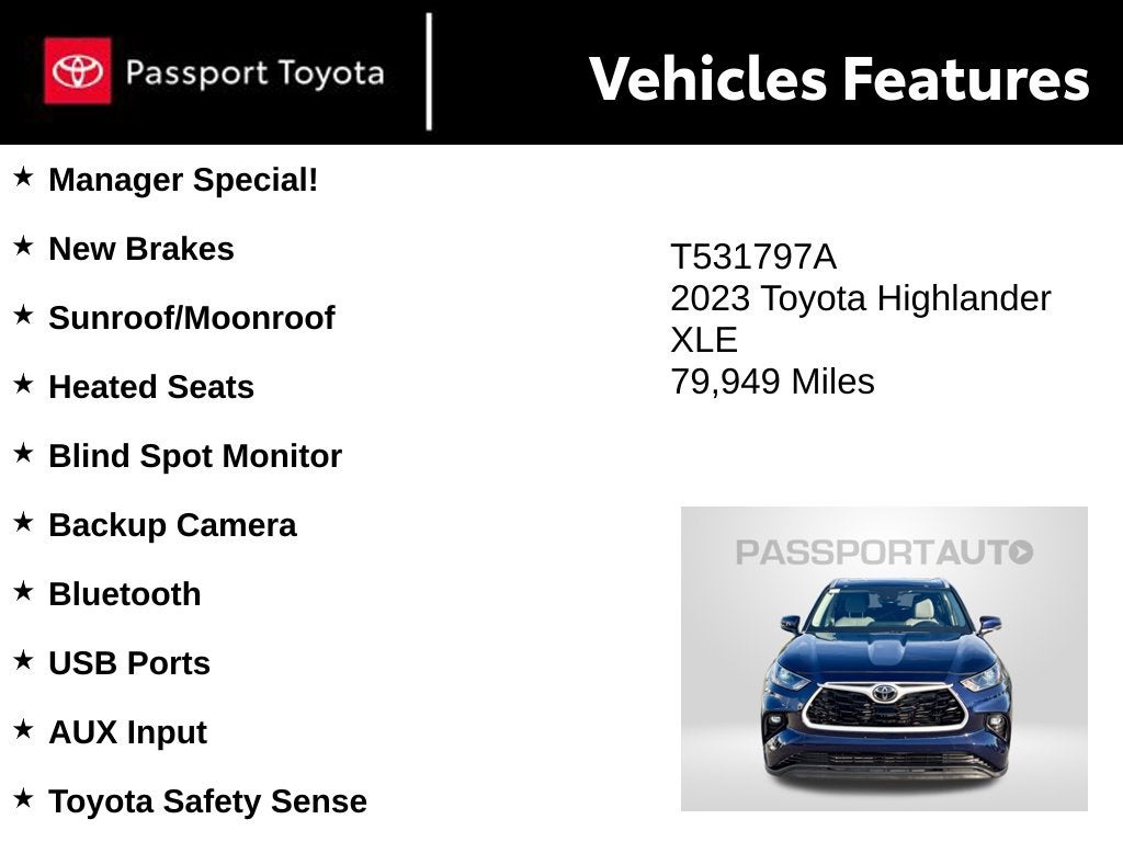 2023 Toyota Highlander XLE