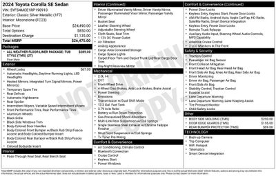 2024 Toyota Corolla SE