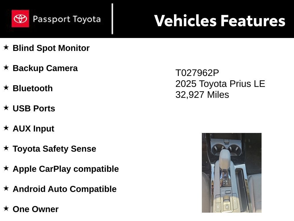 2025 Toyota Prius LE