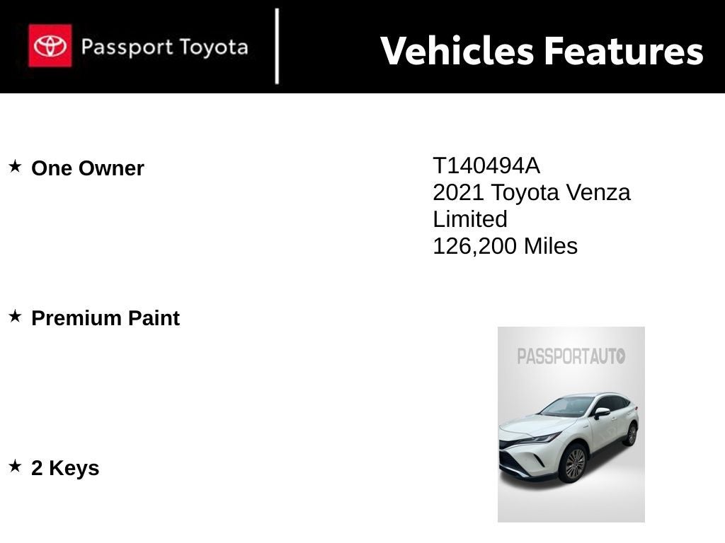 2021 Toyota Venza Limited