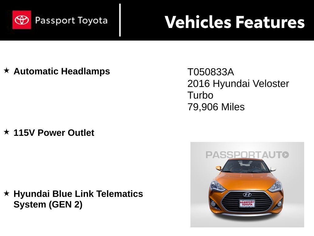 2016 Hyundai Veloster Turbo
